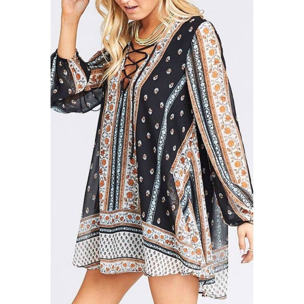 NWT Show me Your Mumu Escada XS Lightening Bird Tunic